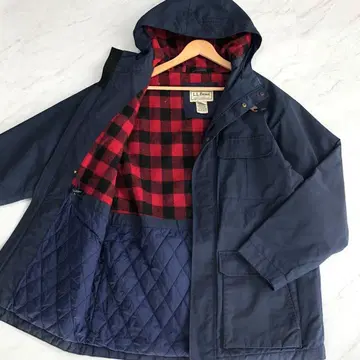 [ 레어 90s ] L.L.Bean 마운틴 파카 체크 퀼팅 L