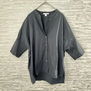 제임스 퍼스 셔츠 0 블랙 루즈핏 스탠드 카라 캐주얼