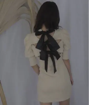 meltthelady 백리본 원피스 화이트