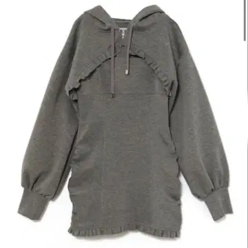 bubblus 크롭 후드티 레이어드 원피스