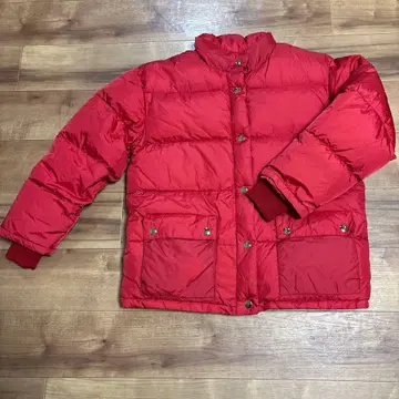 빨간색 여성용 다운 자켓 이탈리아제 천연 다운