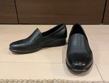 ecco 가죽 신발 슬립온 블랙