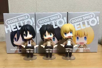 진격의 거인 피규어 헬로굿스마일 엘렌 미카사 아르민