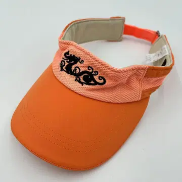 [ 댄스 위드 드래곤 ] 선바이저 골프 드래곤 로고 자수 오렌지 F