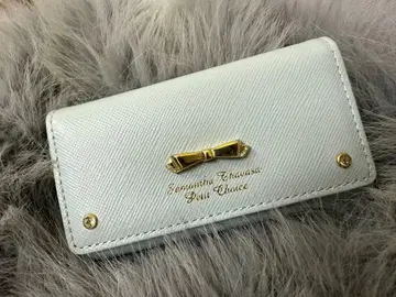 사만다 타바사 쁘띠 초이스 심플 리본 키케이스 라이트 블루