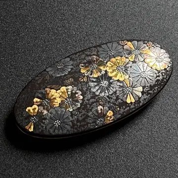 오비 고정 띠 44 다크 그레이 실버 계열 골드 꽃