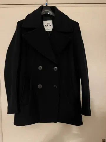 ZARA 울 혼방 더블 브레스트 사양 코트 XS