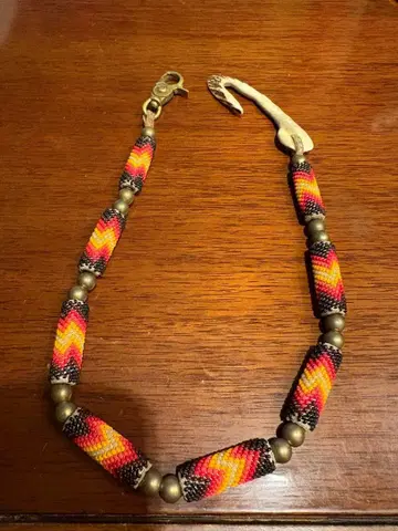 OGLALA 앤티크 비즈 지갑 체인