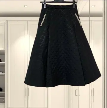 tocco closet 퀼팅 턱 플레어 스커트 펄 택 포함 새상품