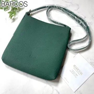 [ 미사용 새상품 ] BARCOS 가죽 숄더백 그린 발코스