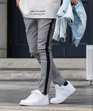 RTEG 글렌체크 라인 팬츠