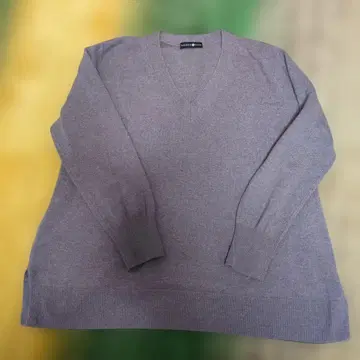 TAKASHIMAYA V넥 캐시미어 니트 긴팔 LL 빅 사이즈