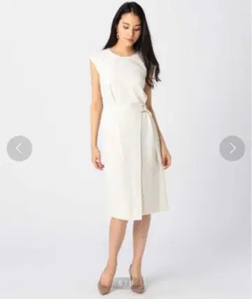 에스트네이션 더블 새틴 허리 벨트 원피스