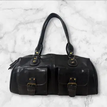 archive Leather grunge shoulder bag y2k