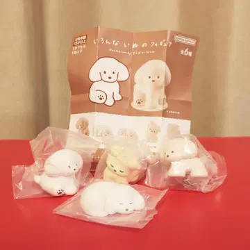 여러 가지 강아지 피규어 4개 세트 테라오카 나츠미