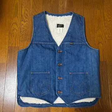 70s Maverick 데님 베스트 보아 안감 USA제 L 사이즈