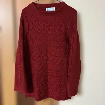 니트 스웨터 빨간색 ML 사이즈