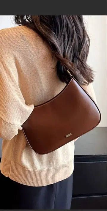 가죽 터치 심플 호보백/핸드백