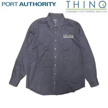 기업계 PORT AUTHORITY 네이비 자수 긴팔 셔츠