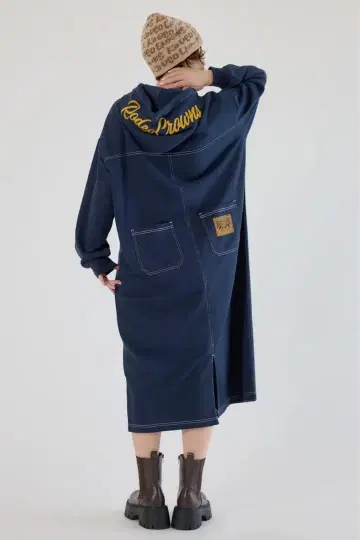 RCS 컬러 스티치 후드티 원피스 rodeo