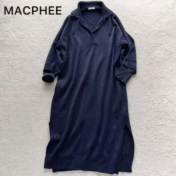 MACPHEE 투모로우랜드 플레인 울 롱 기장 니트 원피스