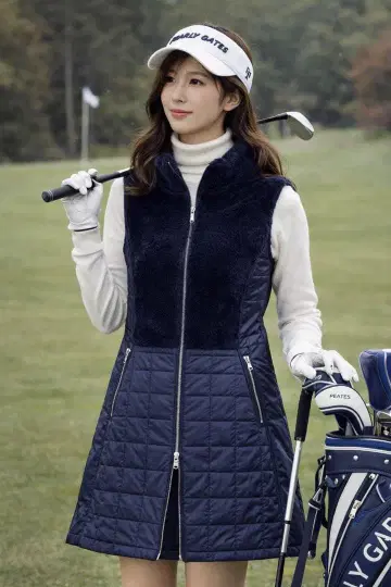 [ 새상품급 ] ADABAT 골프 충전솜 퀼팅 원피스 방한