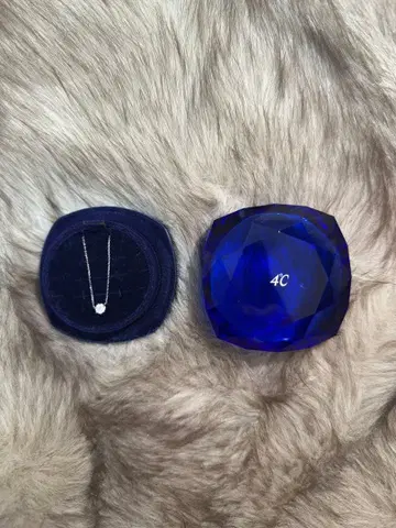 4C 실버 다이아몬드 목걸이