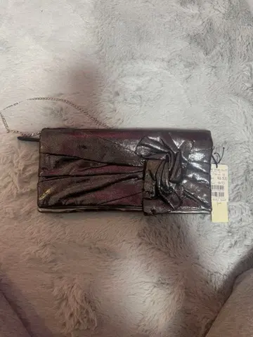 메탈릭 블랙 파티 백