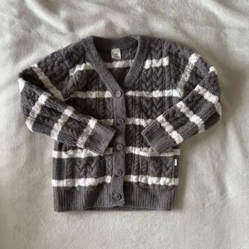 gelato pique 가디건 그레이 화이트 원사이즈