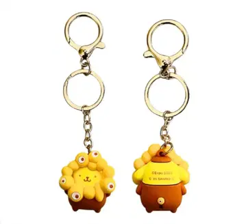 산리오 미야쿠미야쿠 변신 입체 마스코트 최애 컬러 키링 폼폼푸딩