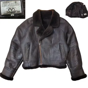 레어 올 브라운 USA산 Shearling 양가죽 무스탕 자켓