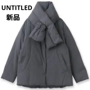 새상품 UNTITLED 나일론 타프타 다운 블랙 노카라