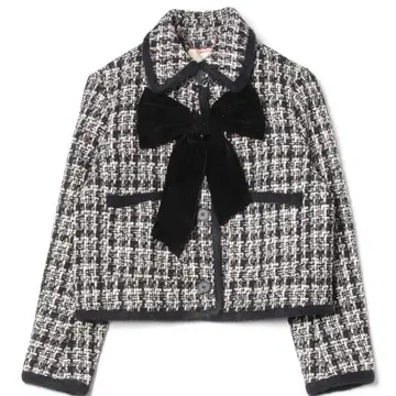 [LA POMME petit]RibbonPiping TweedJacket