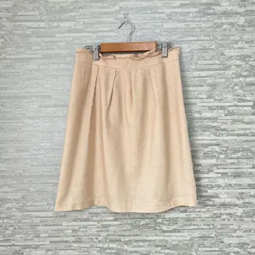 쿠미쿄쿠 KUMIKYOKU 미니 스커트 베이지 프릴 플리츠 스커트