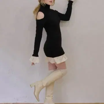 andmary demi 니트 미니 드레스