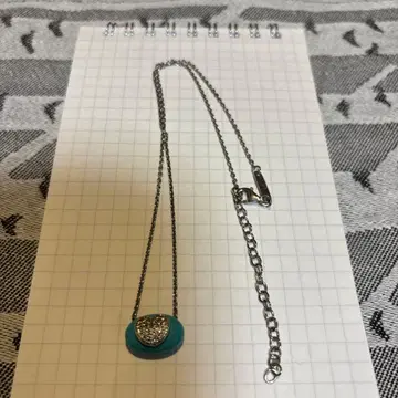 클리오 블루 파란 하트형 스톤 목걸이