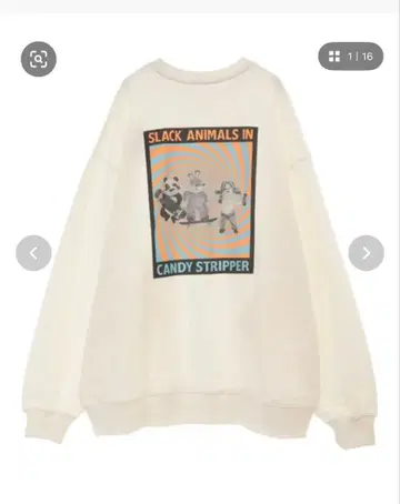 SLACK ANIMALS SWEAT 원피스 화이트 사이즈 2