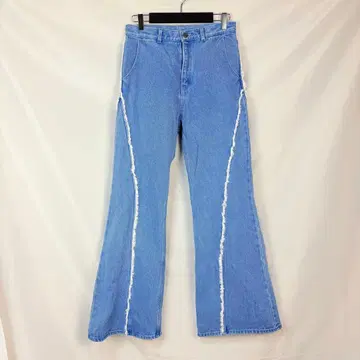 led.TOKYO 레드 도트 도쿄 프린지 데님 팬츠 플레어