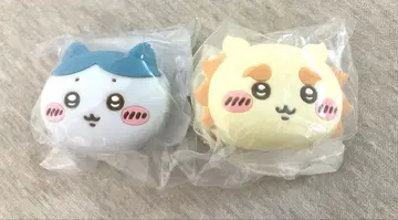 치이카와 (먼작귀) 오카오 미니 실리콘 파우치 하치와레 & 시사 세트