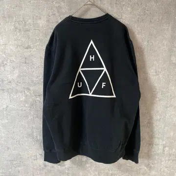 HUF 맨투맨 트레이닝복 블랙 백 프린트 M 사이즈