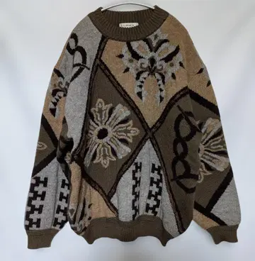 SUPERIOR 알파카 모헤어 혼방 니트 브라운 48 구제 의류