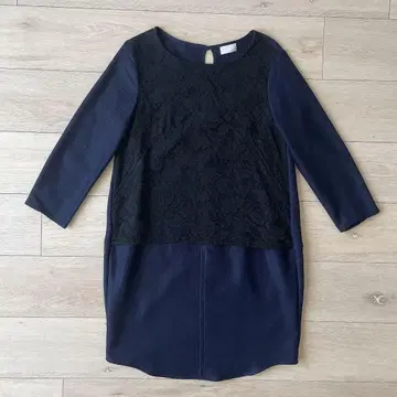 SONO 소노 네이비 네이비 가슴 레이스 원피스 튜닉