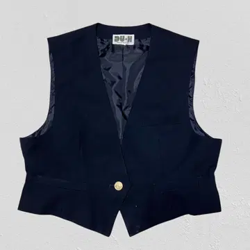 골드 버튼 숏 기장 베스트 오피스 빅 사이즈 네이비 17호