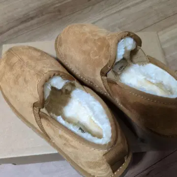 브라운 슬립온 부츠 퍼 내부