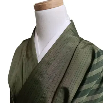 W116 기모노 이중 기모노 화학 섬유 워셔블 기모노 그린