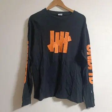 Champion 긴팔T셔츠 L 블랙/오렌지