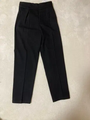 허리밴딩 테이퍼드 팬츠 M 블랙