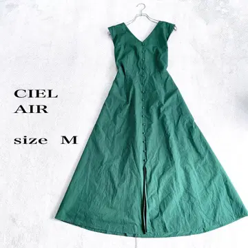 CIEL AIR 그린 슬리브리스 원피스 M