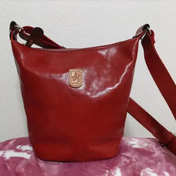 라헤라 일본제 소가죽 버킷형 숄더백 레드