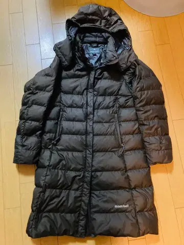 mont-bell 후드 부착 다운 자켓 브라운